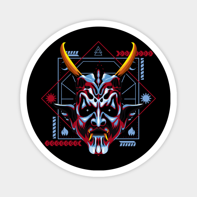 satan devil head Magnet by SHINIGAMII